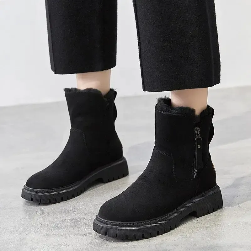 Womens Snow Boots Winter Warm Fur Lined Platform Boots For Ladies_voghion.com