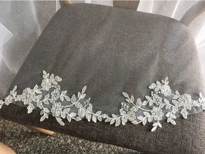 Haarschmuck Einlagig Elegant Kurz Hochzeit Brautschleier Weiß_voghion.com