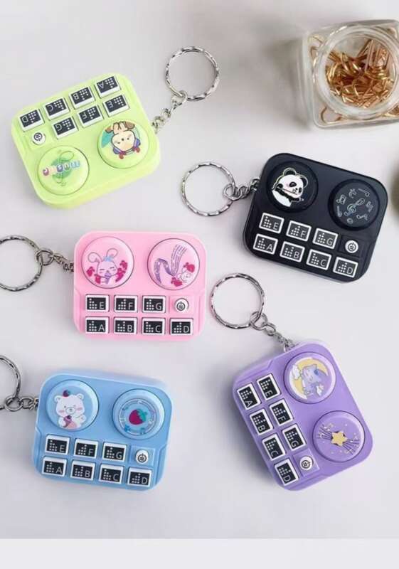 [Exclusivo para estudiantes] Llavero con reproductor portátil, reproductor de discos electrónicos de música y consola de juegos de rompecabezas._voghion.com
