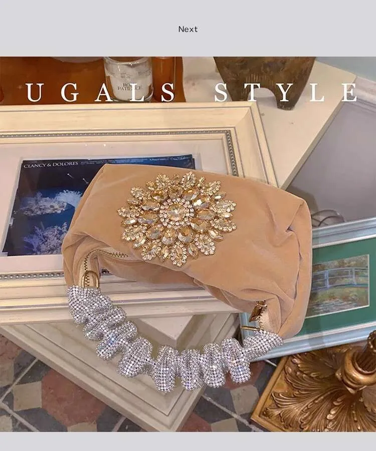 Borsa a mano da donna con glitter scintillanti Rhies Dia, da sera, alla moda, da sposa, da festa, pochette, borsa a tracolla_voghion.com