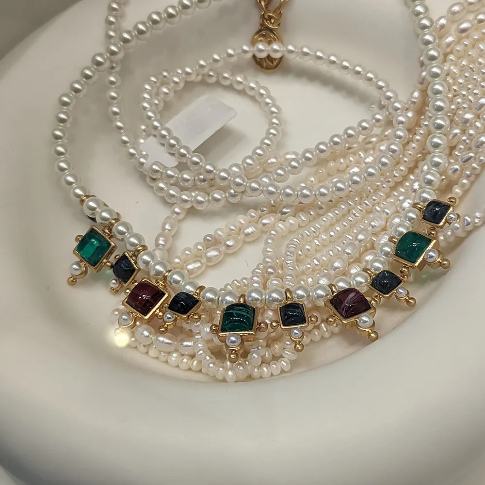 Pendant Necklaces Vintage Pearl Choker Necklace For Lady Runway Show Accessories JewelryPendant_voghion.com