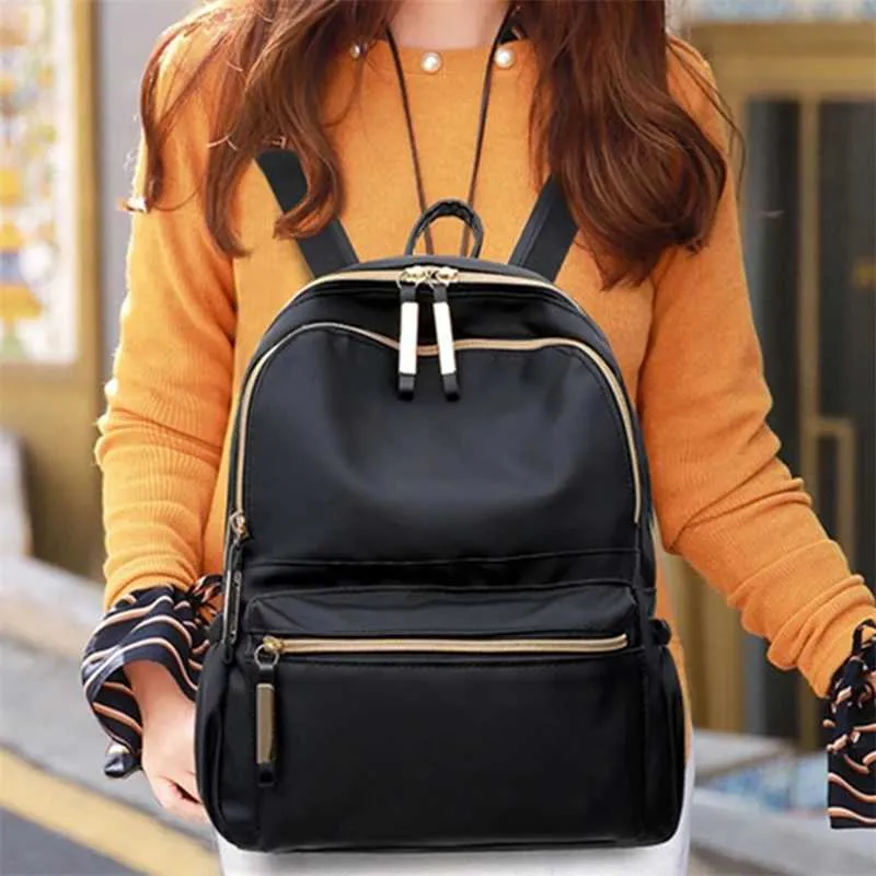 2024 Neie Waasserdichte Nylon Rucksack Fraen Multi-Pocket Reesrucksäck Frae Schoultasch Fir Teenager Meedercher Buch_voghion.com