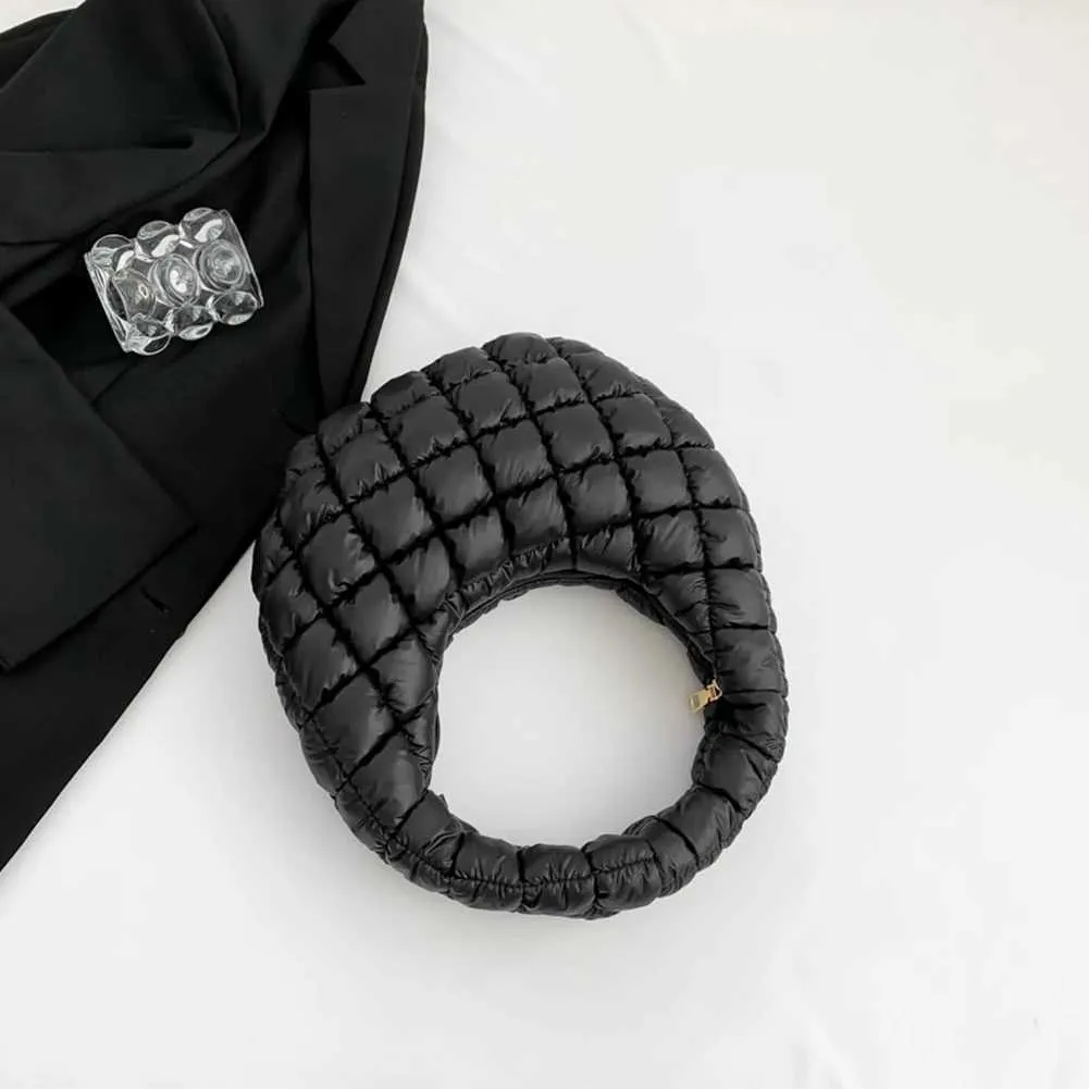 Borsa a tracolla morbida da donna, versatile, leggera, con pieghe a nuvola, trapuntata, borsa a mano, autunno inverno C241106_voghion.com