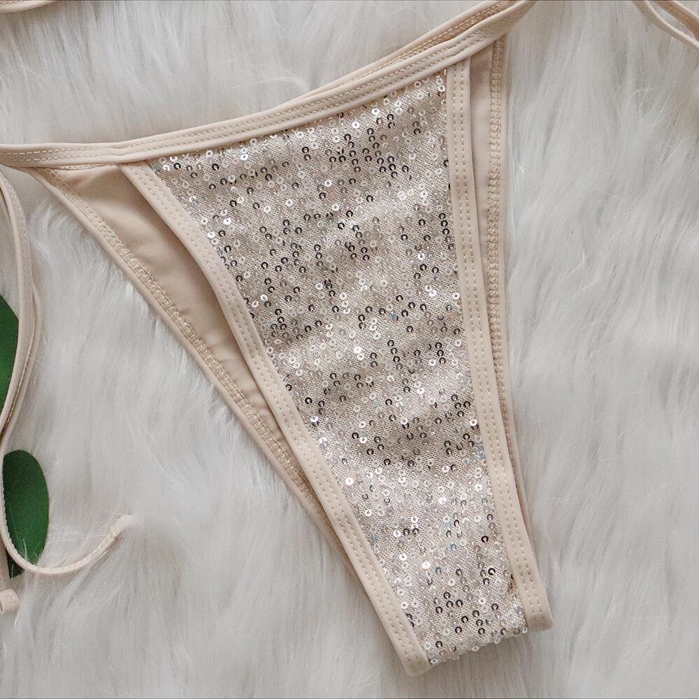 Maillot de bain sexy à paillettes pour femme, nouveau modèle, à bretelles, ajouré, en stock_voghion.com