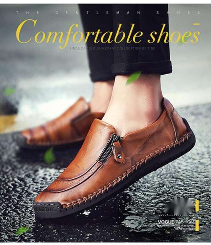 Repurchase [42% Rate] Handmade Plus Size Driving Genuine Lazy Leather Korean Version, Fashionable And Personalized Men's [42% Rate] Version,_vogvips.com