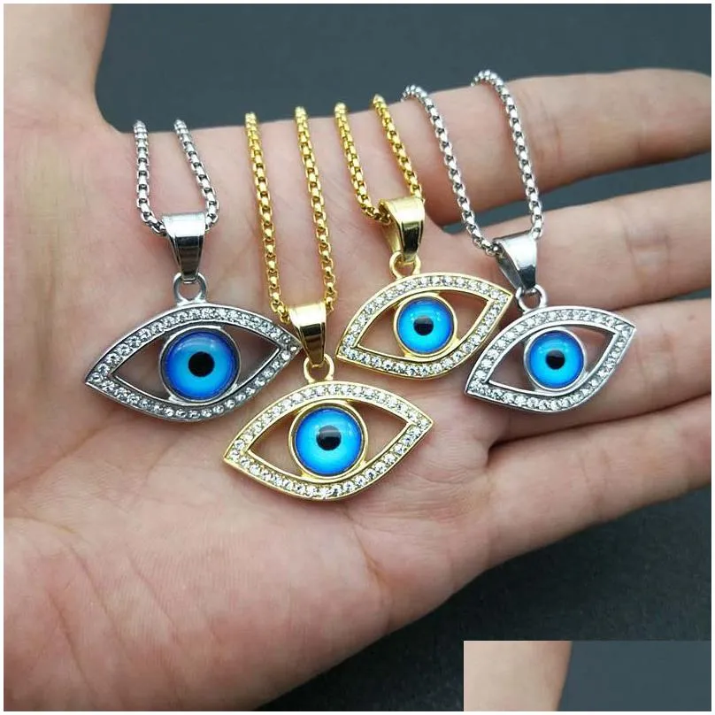 Collana con ciondolo anti-malocchio Occhi azzurri Amuleto fortunato Protezione Consegna a domicilio Gioielli Collane Pendenti Dhvfo_voghion.com