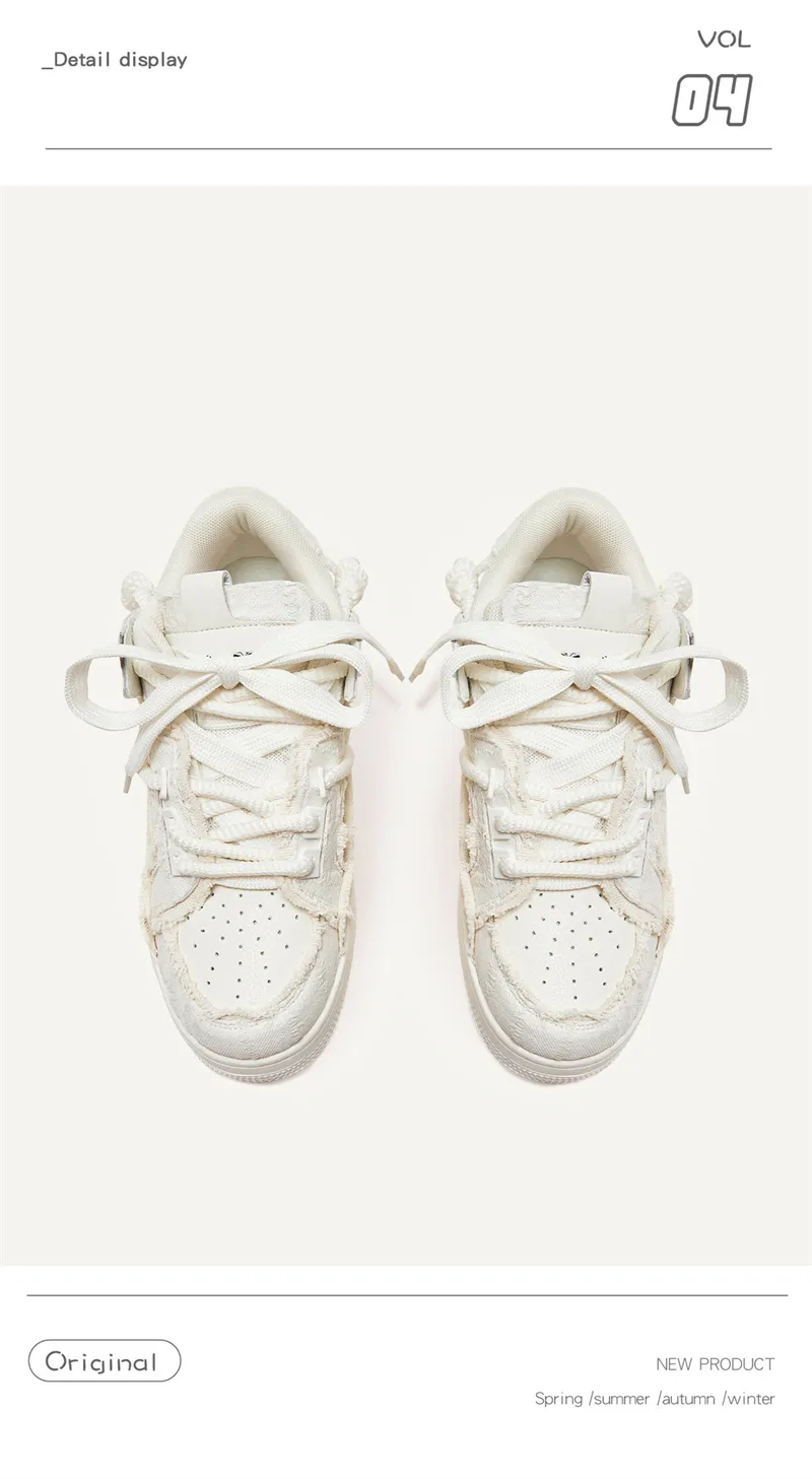 Scarpe da corsa bianche alla moda per uomo e donna coppia_voghion.com