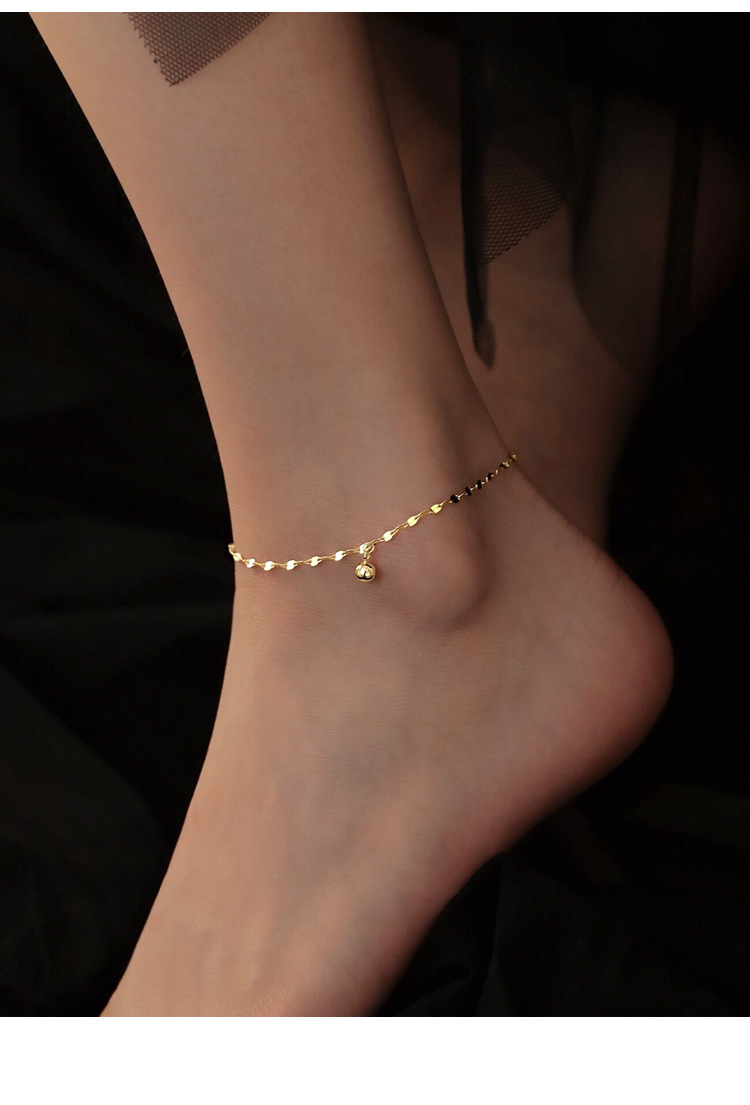 Transport Bead Feet Chain Light Luxury Jewelry High Grade Round Bead Feet Chain Minimalist Feet Chain Female Feet Ornament Unusual