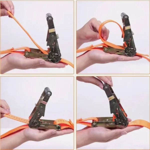 Sangles de serrage à cliquet avec crochets pour arrimage_voghion.com