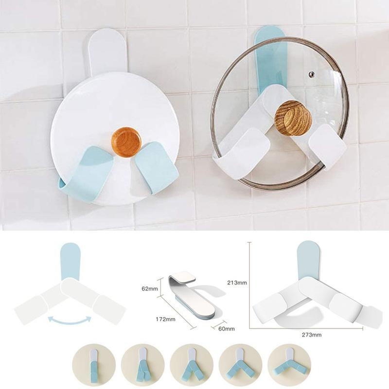 New Adjustable Pot Lid Holder Cabinet Door Pan Lid Organizer Cutting Boards Pots Hanging Holders pan pot cover rack for kitchen_voghion.com
