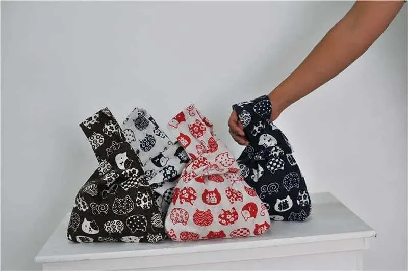 Borsa da polso Kai in stile giapponese con nodo da bar da donna, portafoglio caldo per monete e borsa per feste con cellulare Y241106_voghion.com