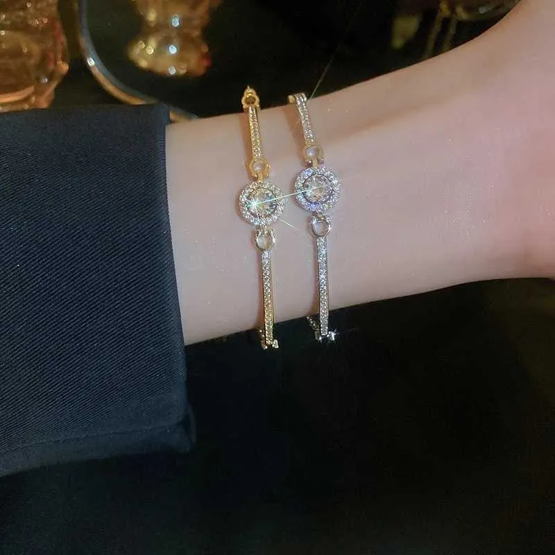 Rhinestone Crystal Bracelet Bamboo Joint Bangle For Wedding Jewelry_voghion.com