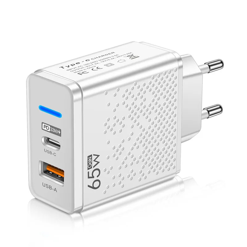 GaN 65W USB Type C Fast Charging Mobile Phone Adapter Quick Charger For Samsung S23 Ultra Xiaomi Huawei IPhone 14 13_voghion.com