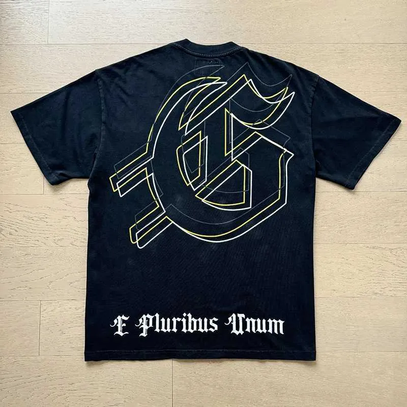 T-shirts Godspd en coton d'été à manches courtes, imprimé squelette d'astronaute rétro, style rock et décontracté, pour hommes et femmes_voghion.com