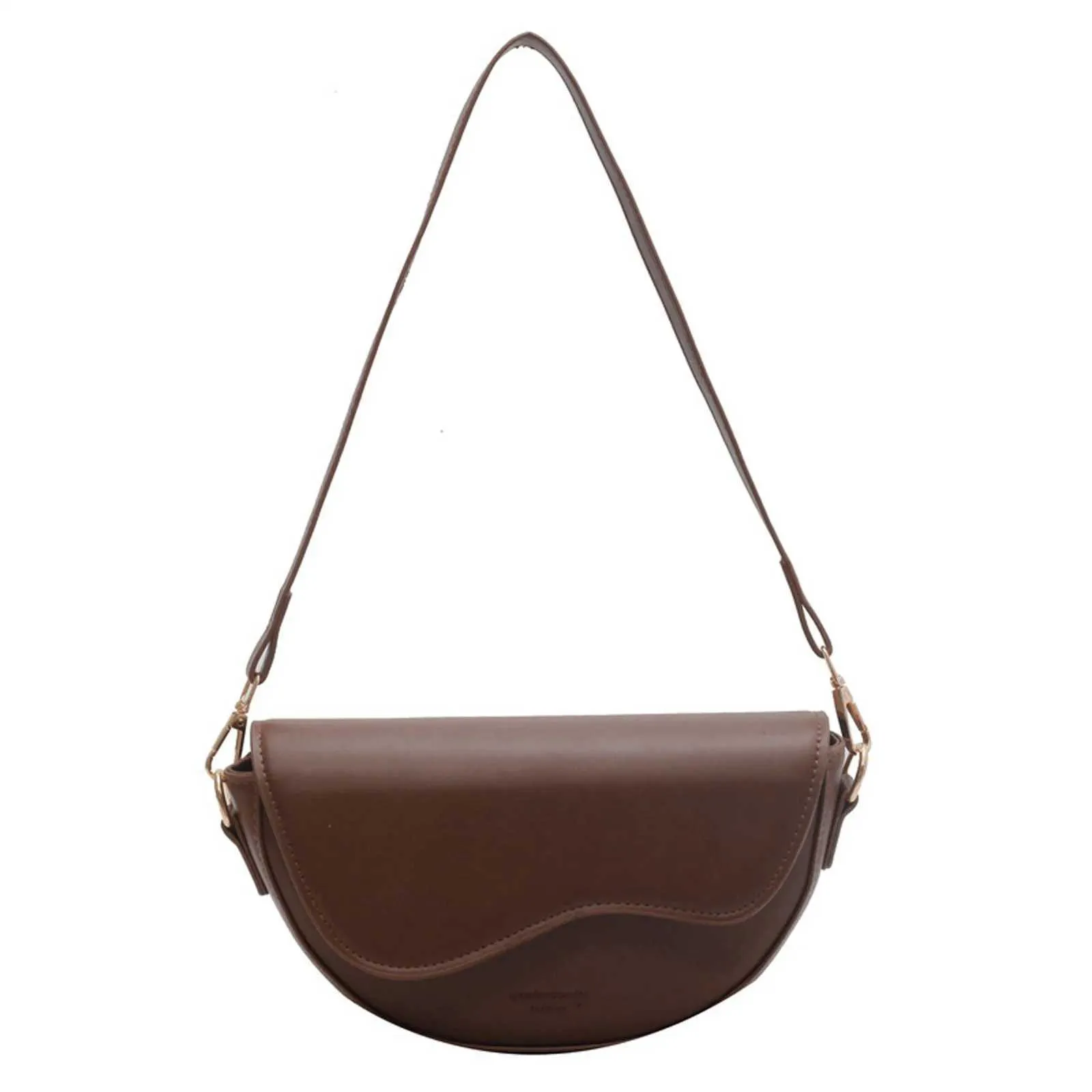 2024 Texture Kleine Retro Vielseitige Crossbody Mode Eine Schulter Unterarm Sattel Tasche Damen Stilvolle RucksackC241216_voghion.com