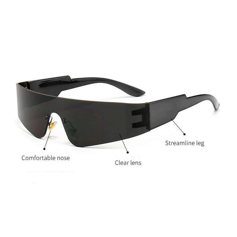 【 Fit Facial Curve 】 Chengkai Cyberpunk Future Technology Frameless Integrated For Driving, Cycling, Street Photography,_voghion.com