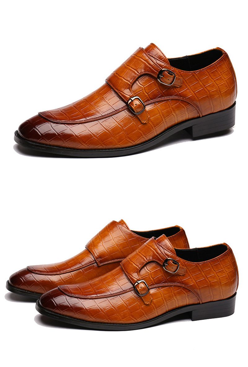Herren Oxfords med Alligator-Krokodil-Print, modisk Schnürschuhe_voghion.com
