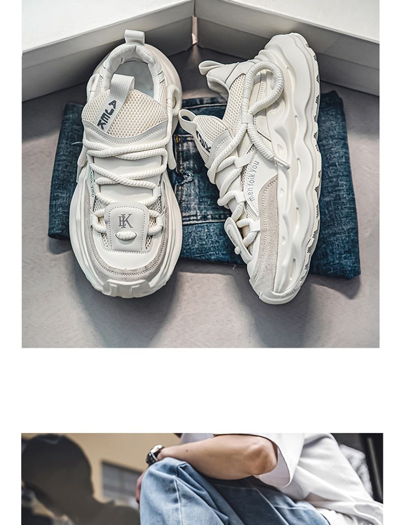 Chunky Sneakers Men Thick Sole Platform Casual Walking Shoes_voghion.com