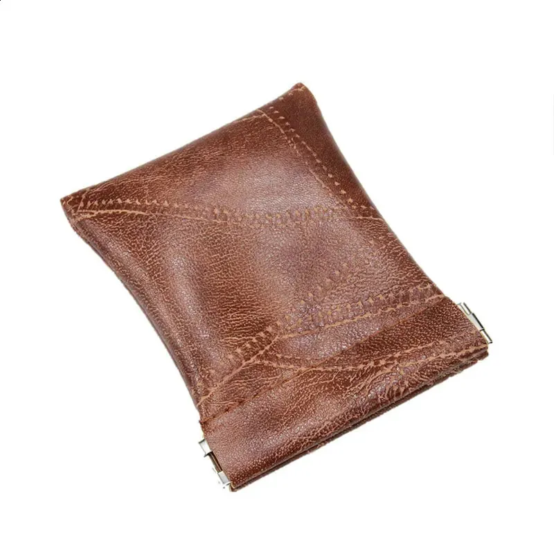 Kleingeldbörse aus PU-Leder für Herren und Damen, Schwarz, Braun, Mini-Kartenhalter, Geldbeutel, kleine Geldbörse mit Münzaufbewahrung 240730_voghion.com