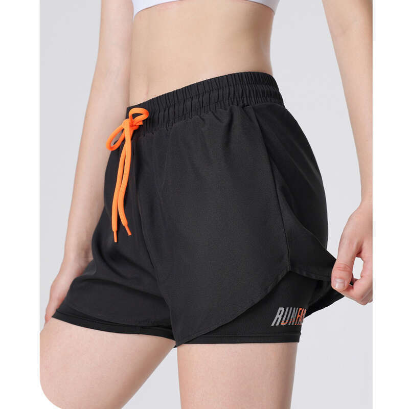 Pantaloni scurți sport, pantaloni de yoga antireflex pentru femei, vară caldă, noapte fierbinte, casual, uscare rapidă, alergare, respirabili, două piese_voghion.com