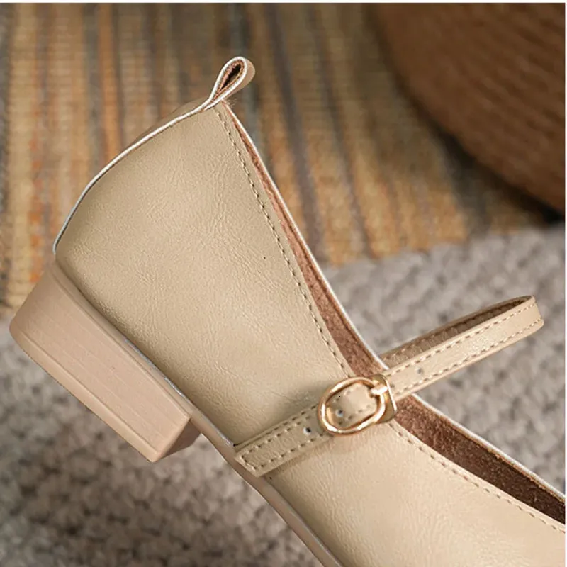 Scarpe mary jane stile retrò francese con suola morbida_voghion.com