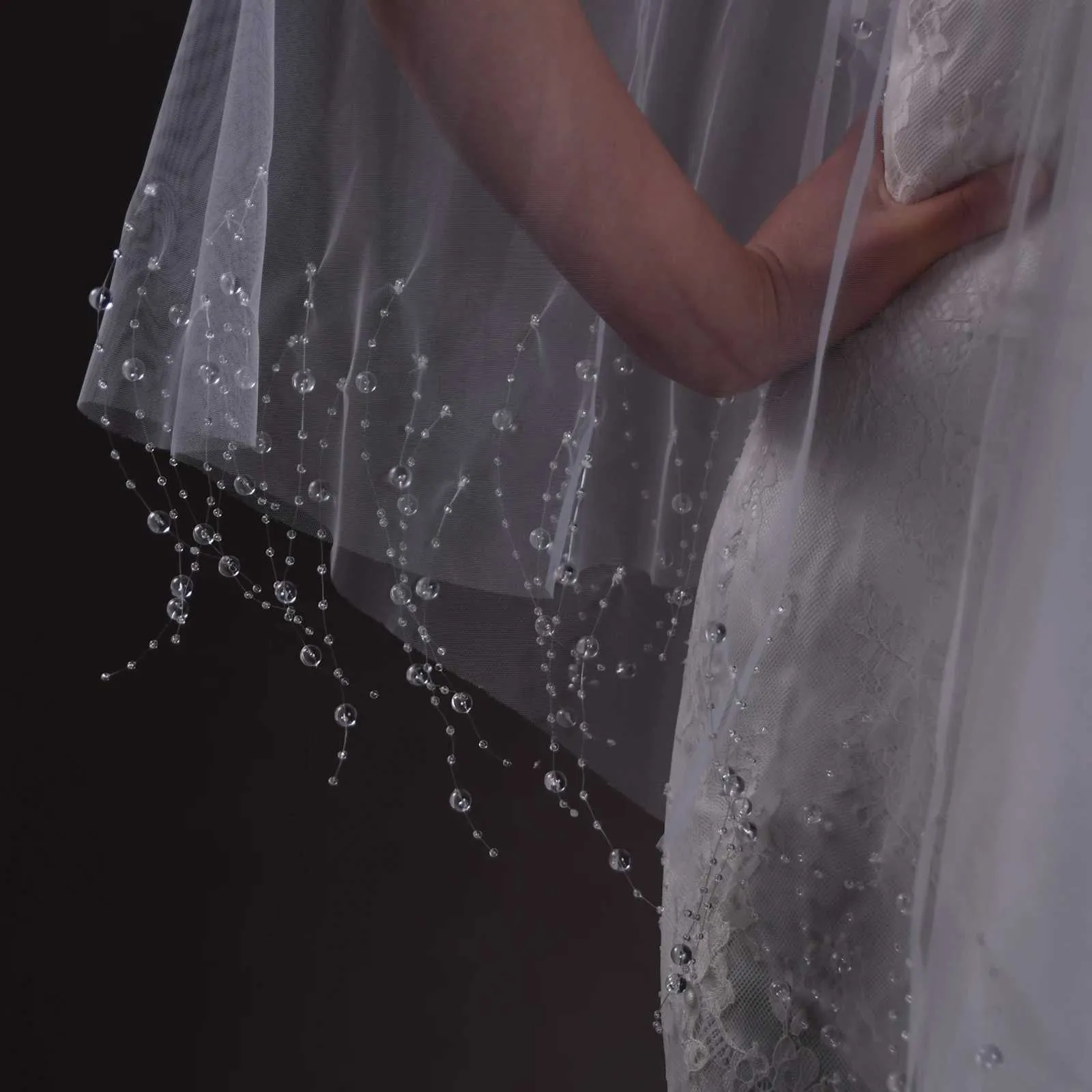 Haarschmuck V216 Tropfen Rouge Klare Kristall Quasten Schleier Braut Illusion mit Kamm Abdeckung Gesicht Hochzeit Zubehör_voghion.com
