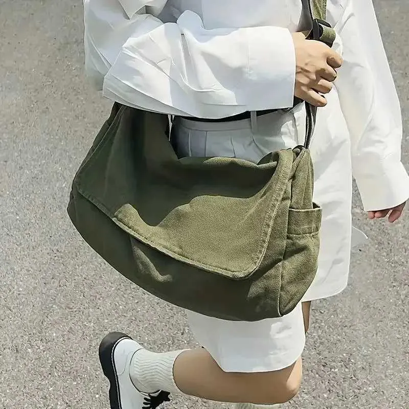 Casual messenger torba z płótna dla mężczyzn i kobiet na ramię_voghion.com