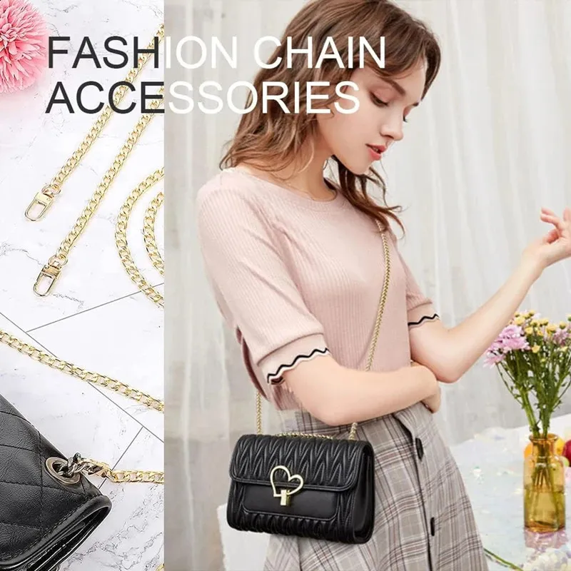 40120CM Hoge kwaliteit ketting DIY geweven aluminium schouderband crossbody tas metalen vervangende kettingen accessoires 240809_voghion.com