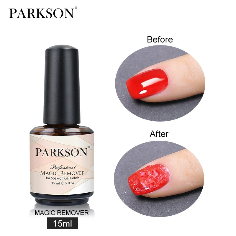 Parkson 15 ml Nagų gelis Magic Remover Gel Nusiurbkite lipnų sluoksnių valiklis Nagų riebalų šalinimo priemonė Pusiau ilgalaikis nagų UV gelio valiklis_voghion.com