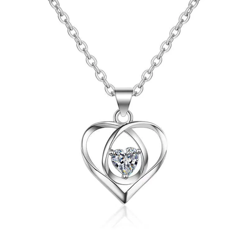 Product Heart Necklace for Women S Sliver Forever Jewelry I Love You Mother Girlfriend Wife without Gift Box_voghion.com