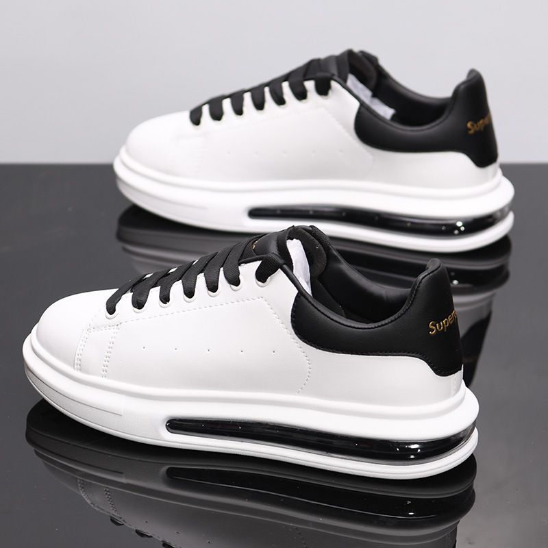 luchtkussen klein wit heren in hoogte toenemende lederen sportschoenen, veelzijdige trend ademend paar casual_voghion.com