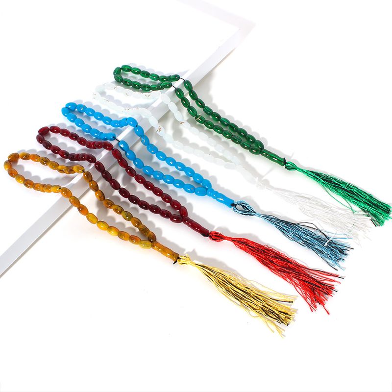 Bracciale con perle di preghiera musulmane ovale bicolore_voghion.com