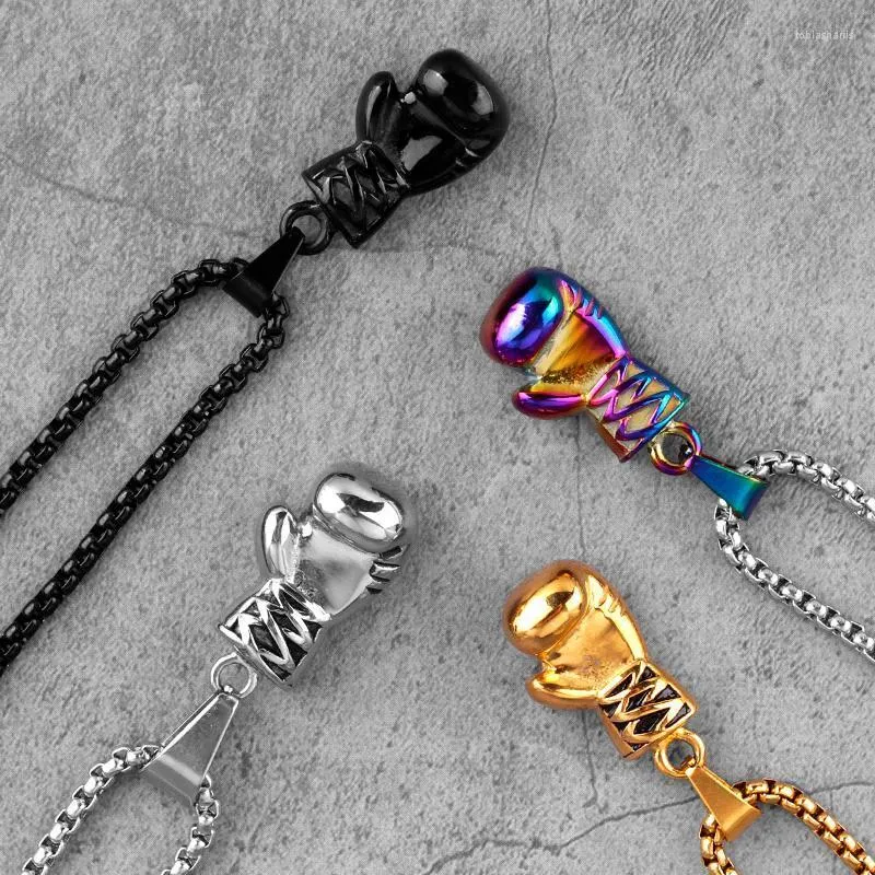 Collane con ciondolo in oro nero Guantoni da boxe Boxer Uomo Ciondoli Catena per fidanzato Uomo Gioielli in acciaio inossidabile_voghion.com