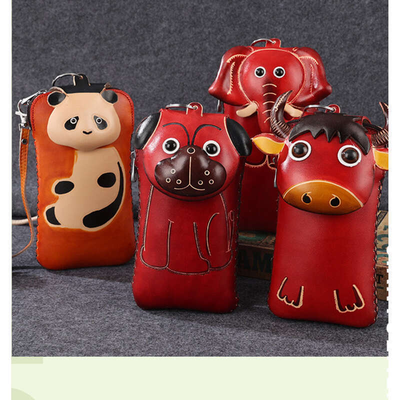 Borsa a tracolla da donna creativa in pelle di mucca per riporre il telefono cellulare_voghion.com