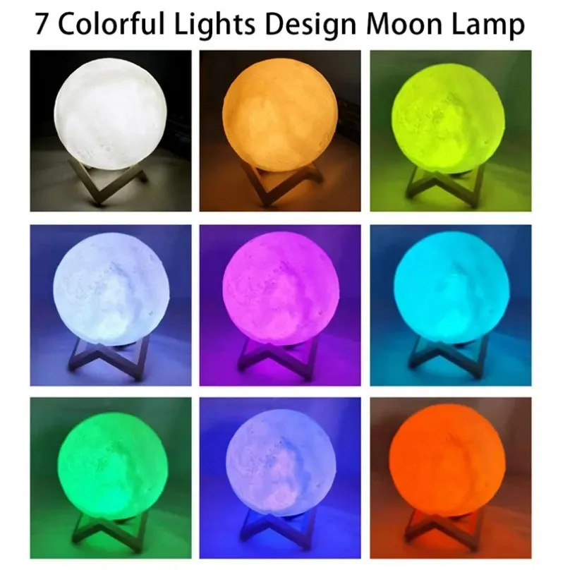 Luce notturna a forma di luna stellata - Proiettore galassia USB/batteria per cameretta bambini, regalo_voghion.com