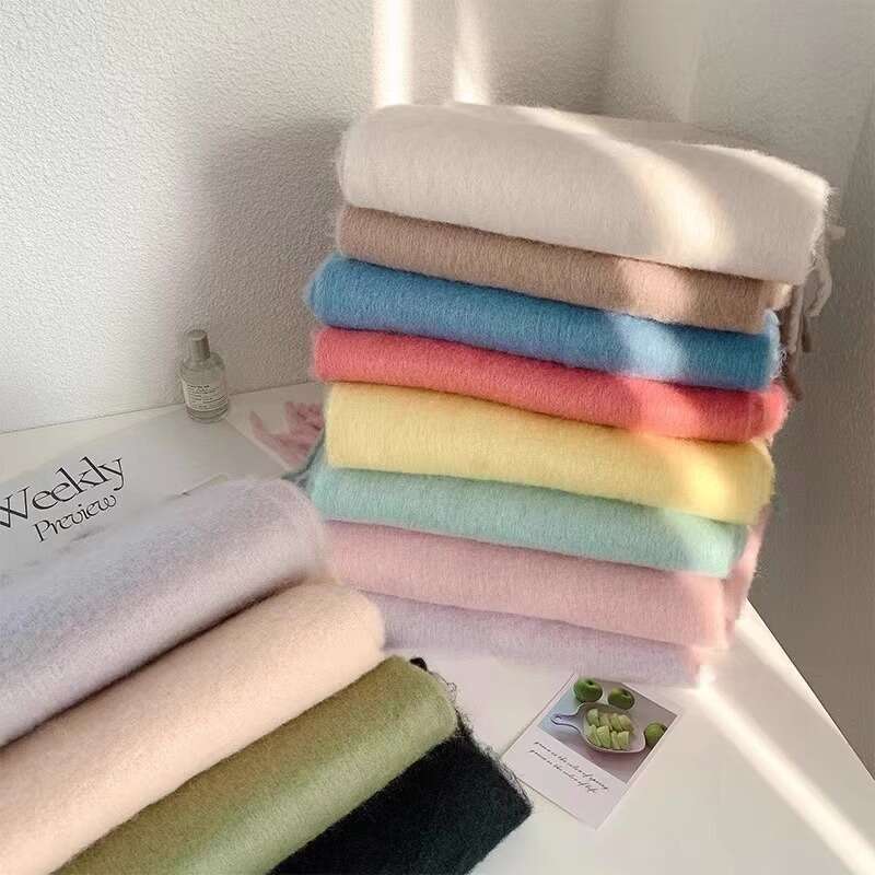Sciarpa in mohair morbida e calda per donna e uomo invernale_voghion.com