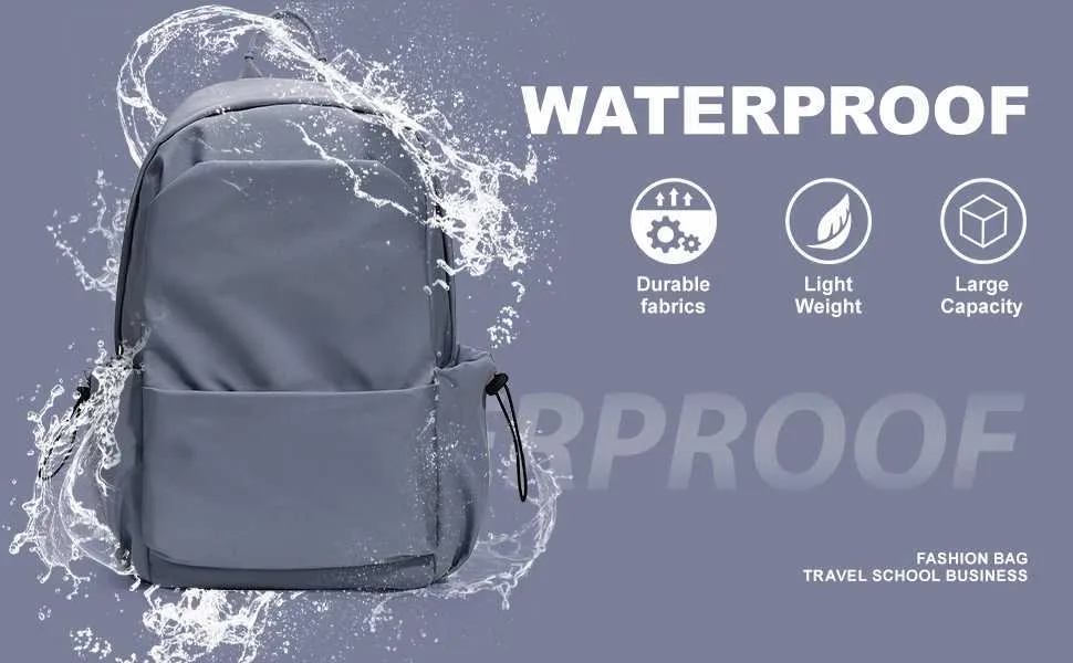 Girls Waterproof Nylon Women Men Laptop Bag Casual College School Backpack For Teens Travel BackpackC241107_voghion.com