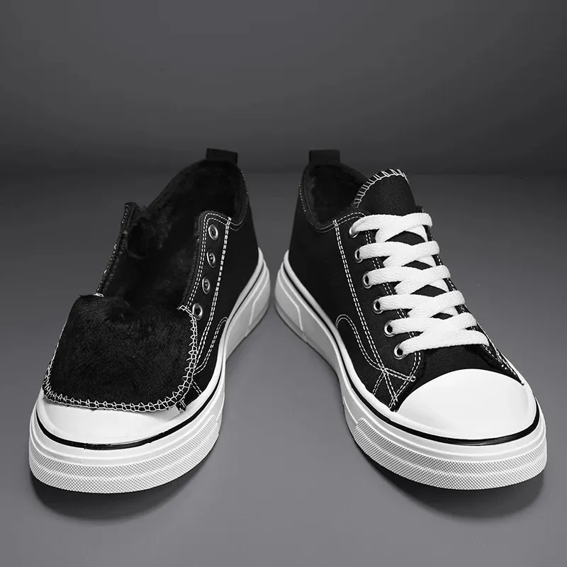 Damen Und Herren Canvas Sneaker High Top Winterschuhe Modisch_voghion.com