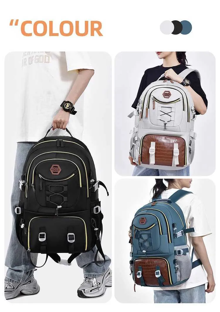 Outdoor Travel Backpack Men Women Multi-pockets Camping Shoulder Laptop School Bag Daypacks Trip Lage Storage_voghion.com