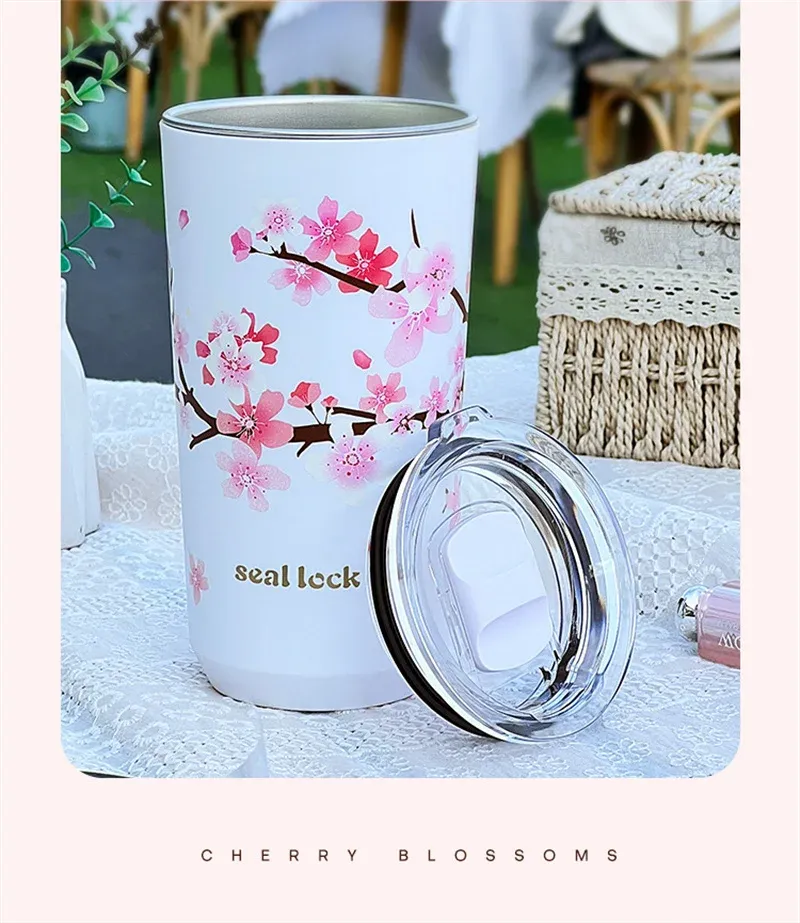 Sakura Reisebecher – Auslaufsicher | Doppelwandig | Bereit für Milchtee_voghion.com