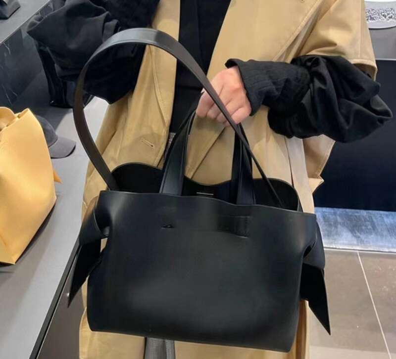 Niche Bow Handbag New Simple Fashion Leather Casual Commuting Single Bag Women's Bags_voghion.com