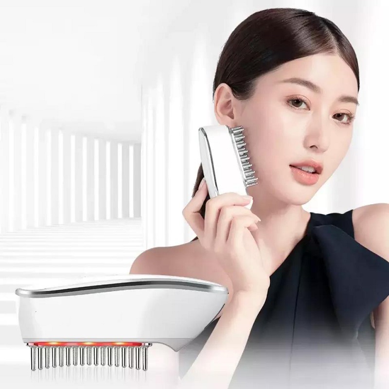 Pettine elettrico per la cura della crescita dei capelli, terapia laser anti-caduta dei capelli, massaggiatore per la testa a infrarossi, spazzola per alleviare la stanchezza, circolazione del sangue_voghion.com