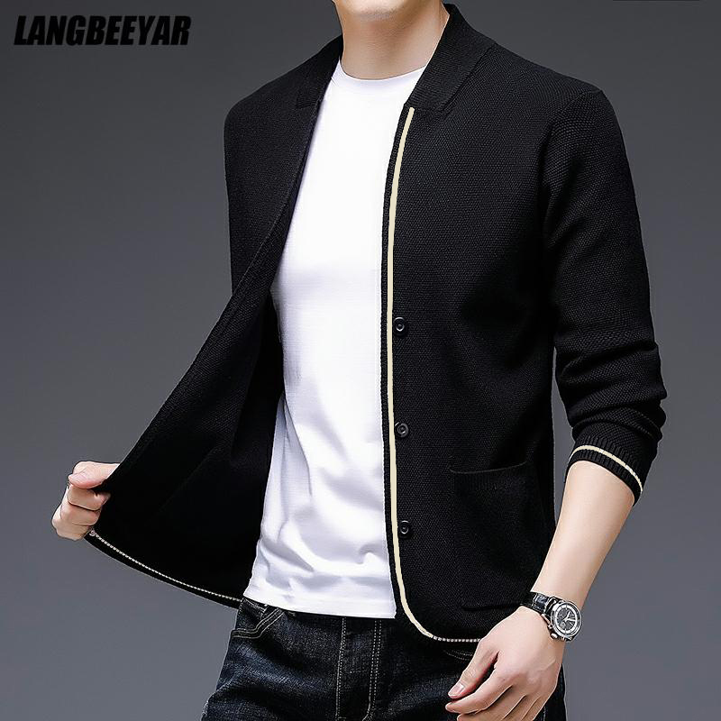 Top Quality New Autum Winter Brand Fashion Slim Fit Cardigan in maglia Uomo Maglione giapponese Cappotti casual Giacca Abbigliamento uomo 2023