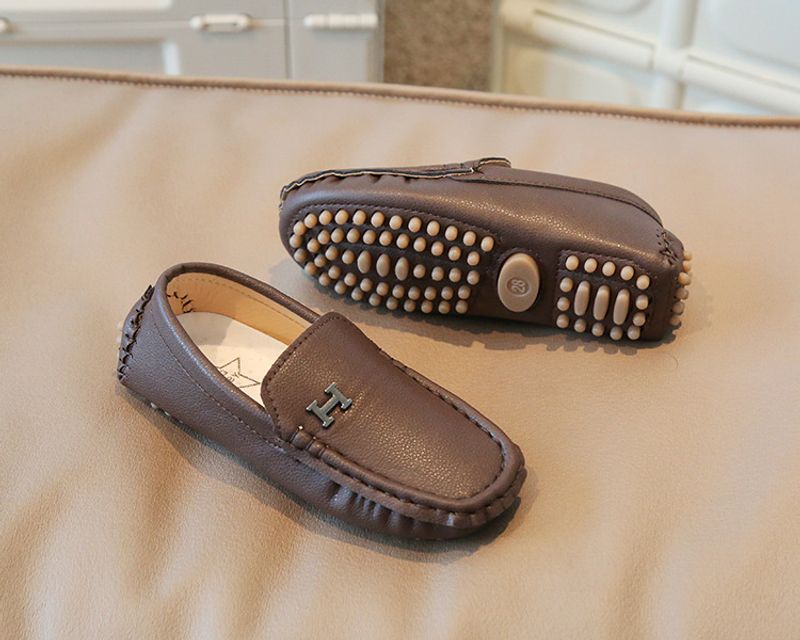 Mocasini sport pentru copii, stil britanic, din piele, 2024, primăvară și toamnă, cu vârf mediu și talpă moale, stil britanic_voghion.com