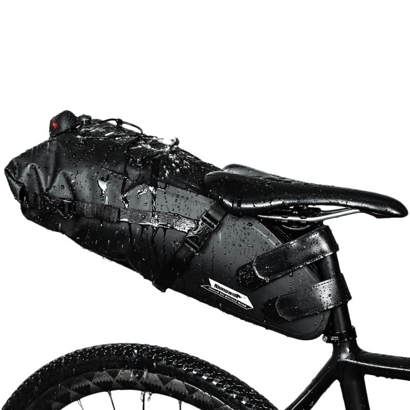 RHINOWALK Rhino Full Waterproof Bicycle Saddle Tail Bag Large Capacity 10L Road Bike Lightweight Long Distance Riding_voghion.com