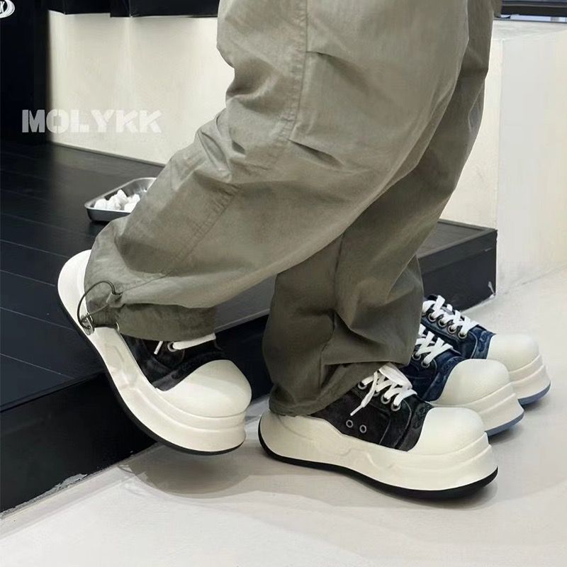 Daha Fazla ve Daha Şık Big Head 2024 yeni echte Leder Denim ürünleri Günlük Sporlar için Sohle Schuhe_voghion.com