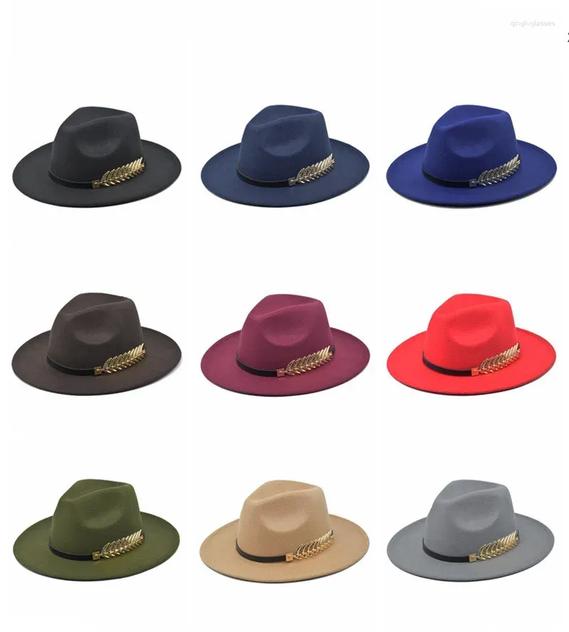 Berretti 2024 di alta qualità vintage classico feltro jazz cappello Fedora a tesa larga cloche cowboy Panama per le donne uomini bombetta_voghion.com