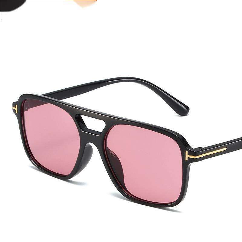 Lightweight Double Beam Ocean Film Sunglasses, New Driving Sunshades, Fashionable Box Sunscreen Sunglasses_voghion.com