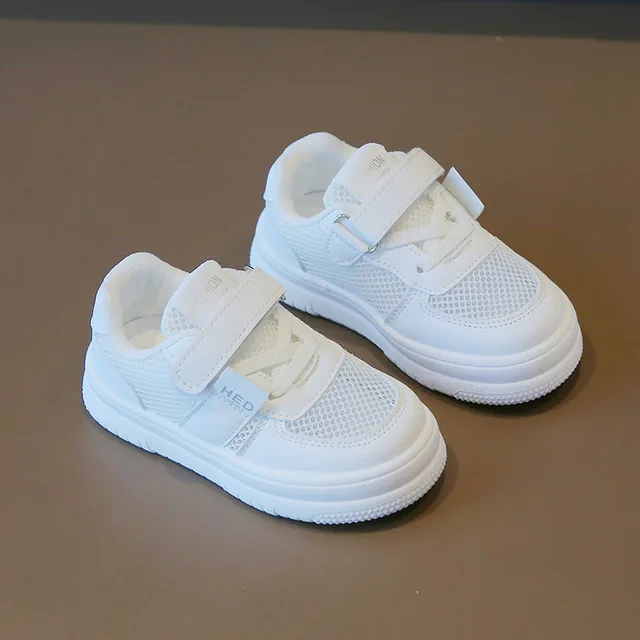 Pantofi sport pentru copii, vara 2024, cu talpă moale, respirabil, cu o singură membrană golă, alb, pentru fete, băieți și copii_voghion.com