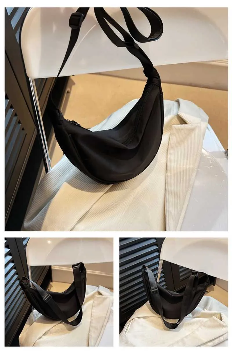 Einfaches Design Damen Umhängetasche Mode Damen Nylon Hobos Kleine Schultertaschen Vintage weibliche Mädchen Geldbörse Tuch_voghion.com